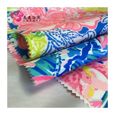 China 600D waterproof oxford printed water repellent printed fabric flower fabric beautiful design for sale