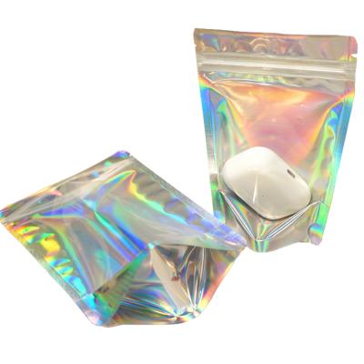 China Food Foil Bag Plastic Insulated Ziplock Bag Mylar Custom Bags Stand Up Custom Holographic Pouch for sale