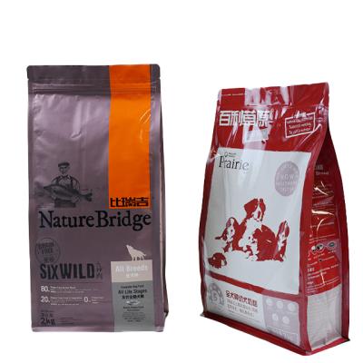 China Recycled Materials Custom Plastic Cat Pet Dog Food Packaging Bag With Resealable Zipper for sale