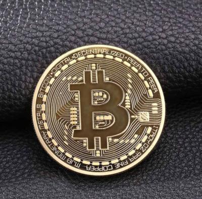 China Europe Bitcoin Collectors Luxury Gold Commemorative Round Bitcoin Collectors Coin Set for sale