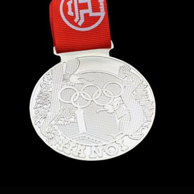 China Global Custom Medal Manufacturer High Quality Custom Metal Coin Award Cheap Silver Medal for sale