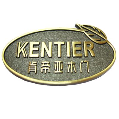 China Worldwide Custom Stamping Plate Engraved Logo Uniform Antique Bronze Nameplate for sale