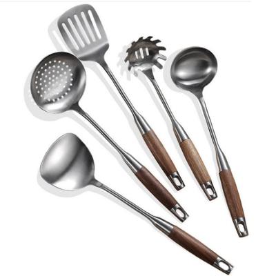 China 2020 High Quality 304 Stainless Steel Anti Preventing Handle 5 Pieces New Kitchen Tools Strainer Spatula for sale