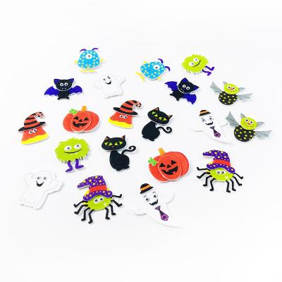 China Educational Kid Toys Halloween DIY Felt Shapes Craft Set Laser Cut Felt Die Cuts Self Adhesive Felt Animals Stickers for sale