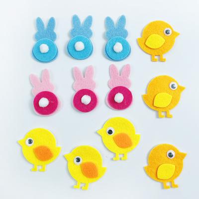 China Educational Kid Toys Kids DIY Toys Easter Felt Stickers Kids DIY Arts And Crafts Set Felt Shapes for sale