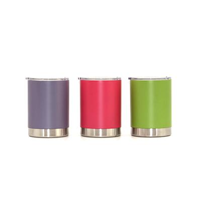 China Sustainable Custom Logo Double Wall Lowball Reusable Stainless Steel Wine Insulated Tumbler for sale