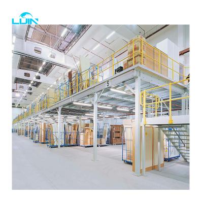 China Corrosion Protection Heavy Duty Mezzanine LIJIN Warehouse Shelving Supported Mezzanine Racking System for sale