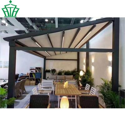 China Home construction patio tents garden pergola metal frame remote control pergola for sale