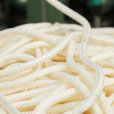 China Rope 12mm Nylon Color Polyamide Nylon Braided White Rope For Carfts Cargo Camping Packing for sale