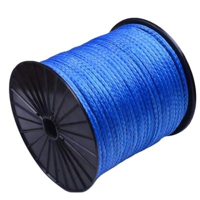 China light & High strength uhmwpe rope 12 strands rope sk75 synthetic fiber rope for packing, fishing, marine, mooring and towing for sale