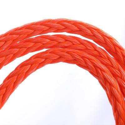 China Mooring/shipping/towing custom factory HMPE rope 12strands braided rope for shipping and mooring for sale