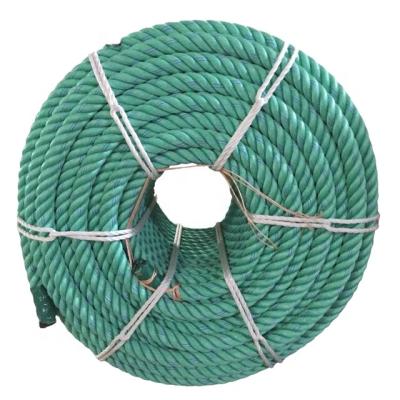 China Fishing/Fish Farming 4 Yarns Green Color PP Combination Rope With Steel Wire Core For Fish Farming Rope for sale