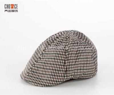 China Beret Hat Flat Cap Detective Verified Worker Verified Warm Front Hat for sale