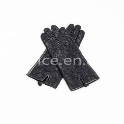 China Fashion 2018 latest spring lace sexy attractive leather gloves for women for sale