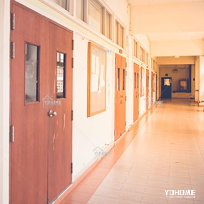 China Fire Protection Foshan School Classroom Doors Design Fire Proof Double Classroom Door With Window Double Fire Rated School Door for sale