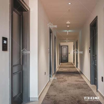 China Custom Fire Protection China Top Project Manufacturer Room Standard Door For Hotel Guest Room Door Luxury Black Door for sale