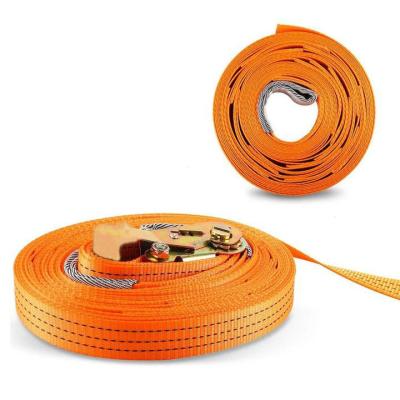 China Belt Tow Rope Strap Nylon W/hook Tow Hook Strap For Repo Tow Truck Straps Cargo Lashing Sports Leisure for sale