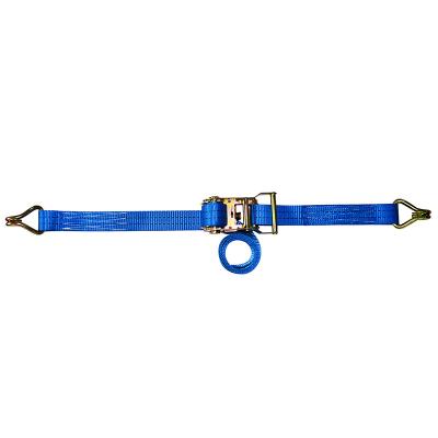 China Cargo Securement Standard One Polyester Ergo Ratchet Belt Cargo Securement Link Down Strap Cargo Lashing Lashing Strap for sale