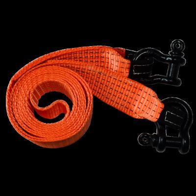 China Heavy Duty Tow Strap For Emergency Towing Winch Recovery Straps 100% Polyester Material High Tenacity Road Recovery for sale