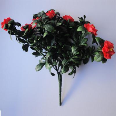 China Countryside Branch Tea Tree Decorative Short Flower Enlarge Red Bouquet Artificial Flowers for sale