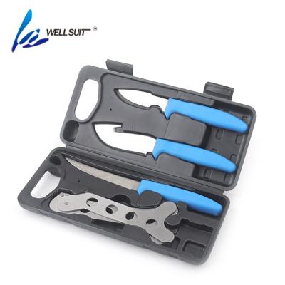 China 4 Pcs Mulit Outdoor Camping Hunting Tools Kit Survival Knife Set for sale