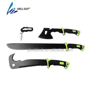 China 4 Pcs Stainless Steel Ax Knife Combination Outdoor Tool Survival Knife Set for sale