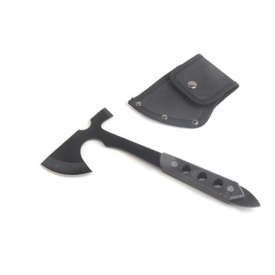 China Unrated Universal Black Coating Outdoor Stainless Steel Hatchet Ax With Sheath For Raising And Cutting for sale