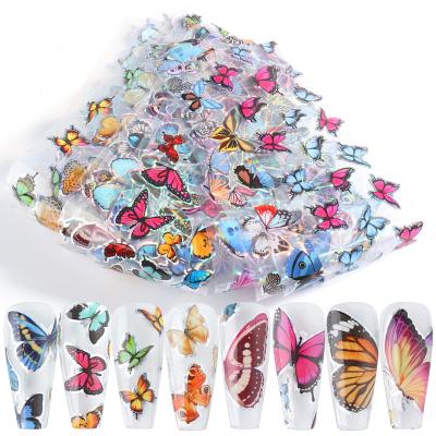 China Hot Selling Nail Beauty Products Butterfly Nail Transfer Foil 10design/set Foil For Nails for sale