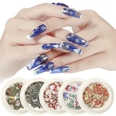 China Hot Selling Finger Nail Beauty New Arrival Christmas Mix Snowman Christmas Tree Nails Designs Art Decorations for sale