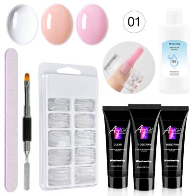 China Finger Nail Extension Quick Building Gel Kit For Gel Extension Set Soak Off Poly Acrylic Quick Building Nail Pretty UV Gel Nail Art for sale