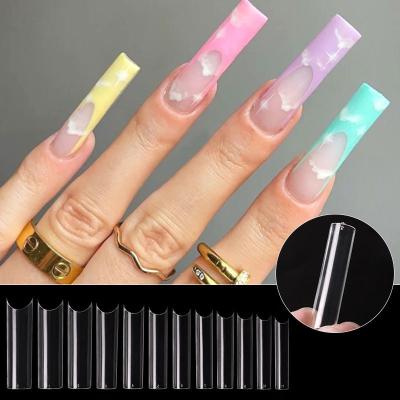 China Wholesale 240pcs/box Design C Shape Extra Long Curved Nail Tips Long Nail Tips Model for sale