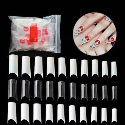 China Factory Direct Selling Half Coffin Nail Tips Eco-friendly Material Acrylic Fake Nail Tips for sale