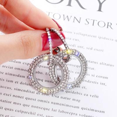 China FASHIONABLE Statement Crystal Earings Colored Hoop Earrings for Women for sale