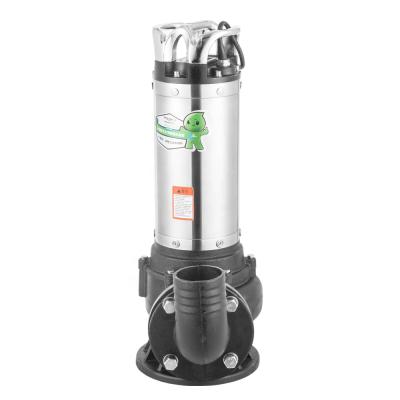 China Centrifugal sewage conveyance and flood control wq stainless steel industry drainage water pumps electric submersible sewage pump for sale