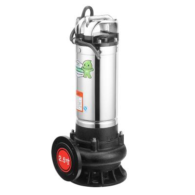 China Basement electric vertical sewage pump sewage water pump sewage transport and flood control wq submersible pump 380v for sale