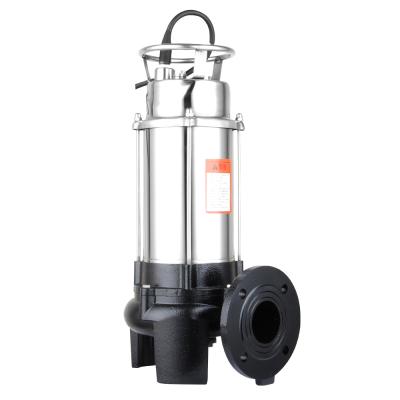 China Other Electric Motor 1.1kw Stainless Steel Submersible Shutting Off Wastewater Sewage Grinder Pump for sale