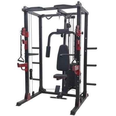 China Factory Direct Sale Universal Commercial Gym Multi Function Equipment Smith Machine Squat Rack With Adjustable Bench for sale