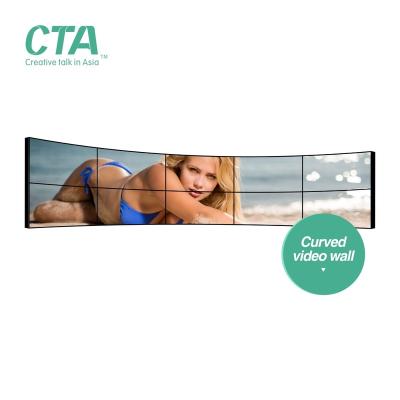 China Fashion Interior Design Curved Lcd Led Video Wall For Modern Exhibition Advertising for sale