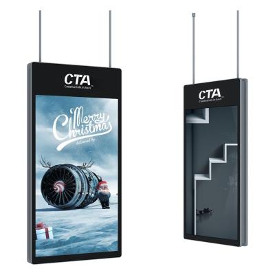 China 55 inch outdoor lcd hanging digital sign board screen for window advertising for sale