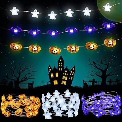 China Holiday Decorations 1.5m 10Led Halloween Pumpkin Ghost Skeletons Bat Festival Light Bar Spider Led String Party Home Decor Halloween Ornam for sale