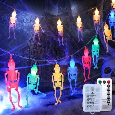 China Hot Selling Skeleton Halloween Decoration LED String Lights Holiday Decorations String Outdoor and Indoor Halloween Decoration Horror Ghost Party for sale