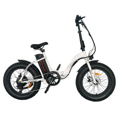 China Portable Folding Electric Bike 36V 500W Mini Folding Electric Bike 20 Inch Step Through Fat Tire E Bike for sale