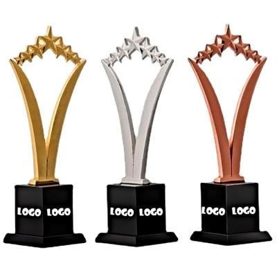 China Funny Custom Empty Metal Crystal Trophy Europe Star Trophies Challenge Cup Ceremony Awards Custom Creative Display Decorations for sale