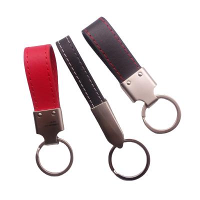 China Custom Promotion Gift Engrave Car Logo Leather Keychain Blank With Printed Metal Keychain for sale