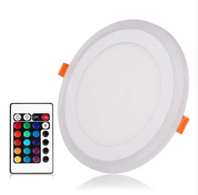 China Hot Sales Modern AC85-265V Colorful Recessed Ceiling Lamp LED Panel Downlight 16W RGB Panel Light for sale