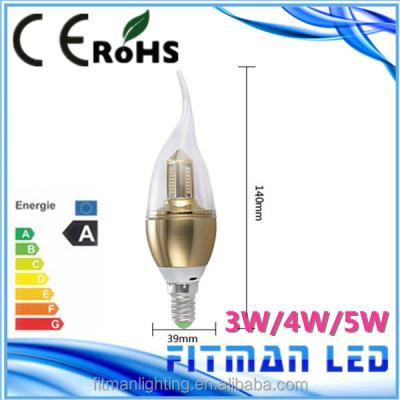 China Indoor light e14 led candle bulb 3w / 4w 5w led bulb 220v , e14 led light lamp for sale