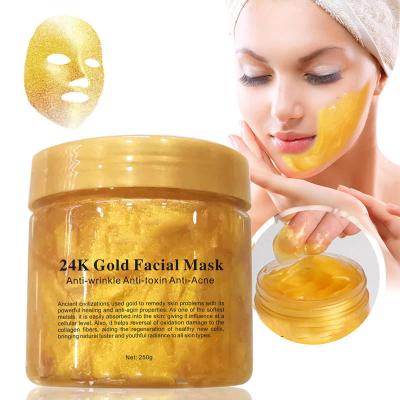 China Wholesale Skin Care 24K Gold Organic Collagen Moisturizer South Korean Natural Anti Aging Whitening Face Mask for sale