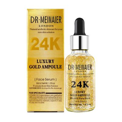 China Stocked 24K Gold Face Serum Whitening Moisturizing Anti Skin Wrinkle Serum Skin Care Essence for sale