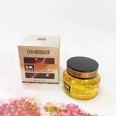 China Stocked Anti Wrinkle 24K Gold Face Cream Whitening Moisturizing Dark Spot Skin Removal Jelly Cream for sale