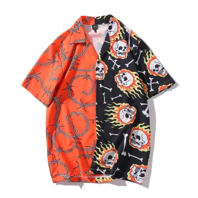 China Anti-pilling anti-pilling summer button up beach shirt high quality shirt cotton custom printing for sale